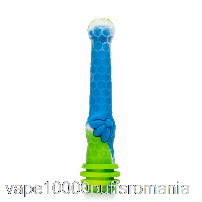 Vape Romania Stratus Honey Dipper Silicon Dab Paie Mare (albastru / Verde / Alb)